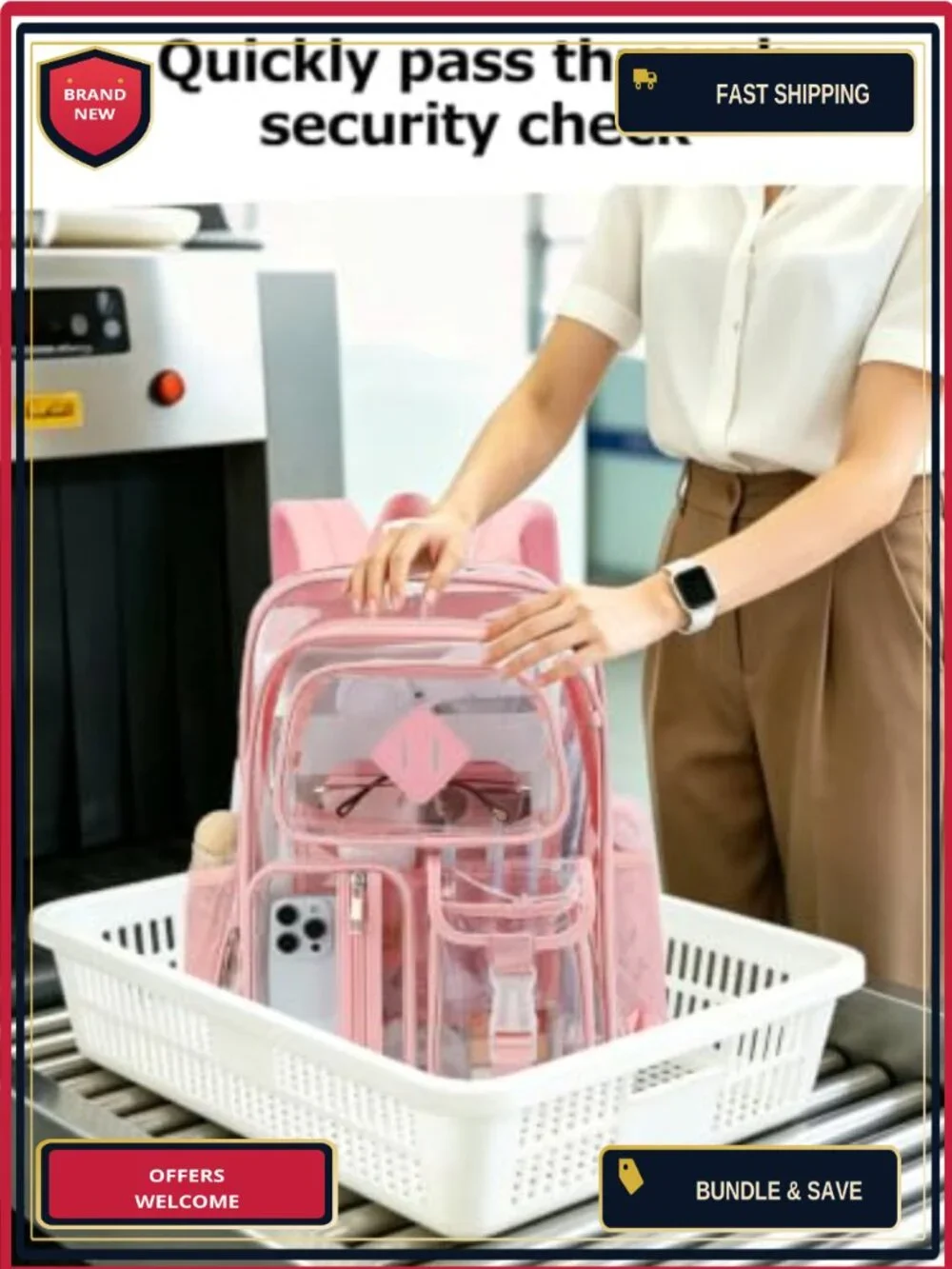 N/A clear backpack